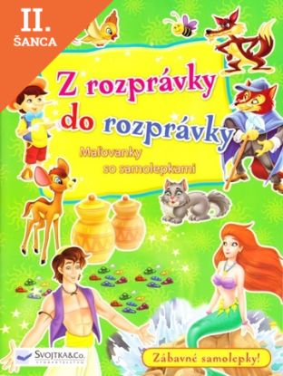 Lacná kniha Z rozprávky do rozprávky-zelená-maľovánky so samolepkami