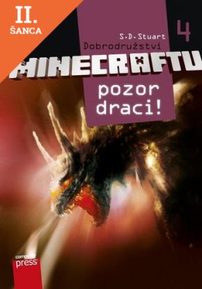 Lacná kniha Dobrodružství Minecraftu 4 - Pozor, draci!