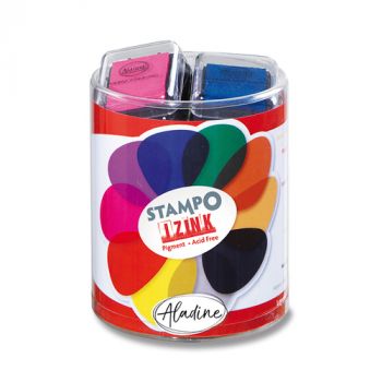 Aladine Pečiatkovacie vankúšiky STAMPO IZINK PIGMENT Základné farby 10 ks