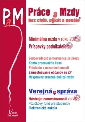 Práce a mzdy 1 2021 - Minimálna mzda a mzdové príplatky v roku 2021, Príspevky podnikateľom