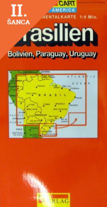 Lacná kniha Brazília, Bolívia, Paraguay, Uruguay 1:4 mil.