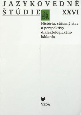 Jazykovedné štúdie XXVI