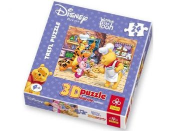 Puzzle 3D - Micimackó süteményt készít