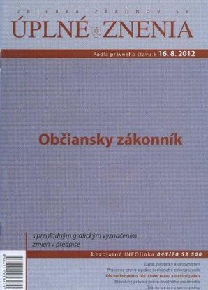Občiansky zákonník ÚZZ 31 2011 k 13.6.2011