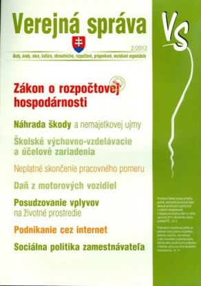 Verejná správa 2 2012 - Zákon o rozpočtovej hospodárnosti