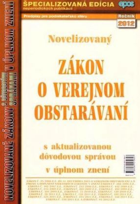 NZ o verejnom obstarávaní 10 2012