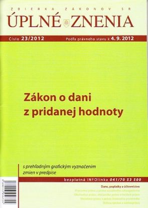 Úplné znenia 23 2012 - Zákon o DPH