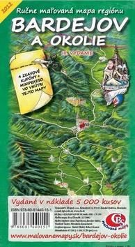Bardejov a okolie Ručne maľovaná mapa regiónu
