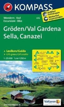 Groden Val Gardena Sella,Canazei 1:25 tis.