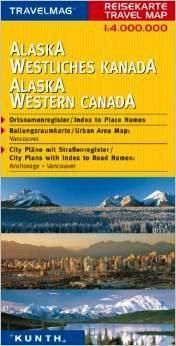 Alaska Western Canada Travelmag 1:4M