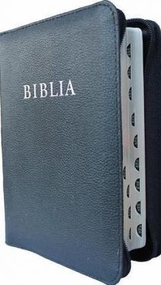 Biblia - cipzáras bőrtokban