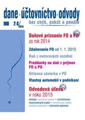 Dane Účtovníctvo Odvody 2-3 2015