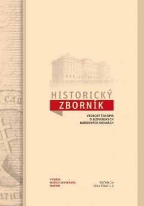 Historický zborník 24, 1, 2 2014