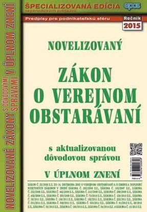 NZ 12/2015 o verejnom obstarávaní s aktualizovanou dôvodovou správou