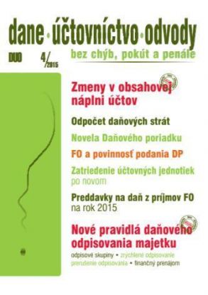 Dane Účtovníctvo Odvody 4 2015