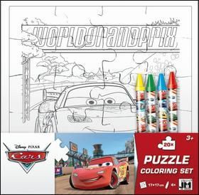 Puzzle vymaľovanka Autá 20