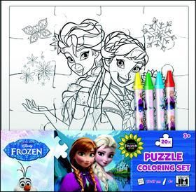 Ledové království omalovánkové puzzle