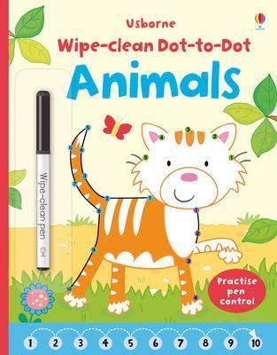 Wipe clean Dot-to-dot Animals