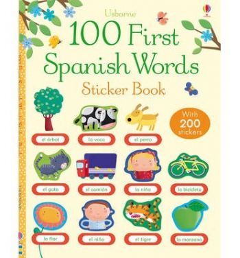 100 First Spanish Words Sticker book