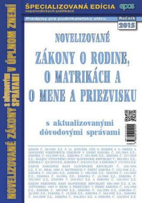 NZ 25/15 o rodine, o matrikách a o mene a priezvisku