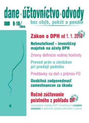 Dane Účtovníctvo Odvody 9-10 2015
