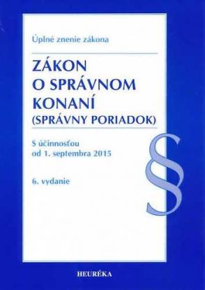 Zákon o správnom konaní, Úzz, 6. vyd., 2015