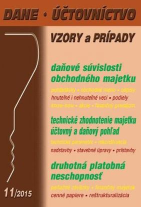 Dane, účtovníctvo vzory a prípady 11 2015
