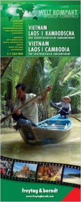 Vietnam, Laos, Kambodscha mapa AK 186WCS FB