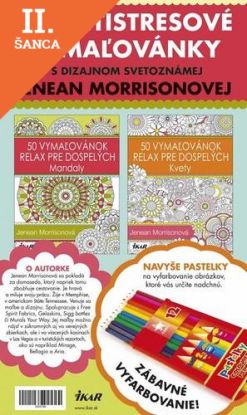 Lacná kniha Antistresové vymaľovánky s pastelkami – set