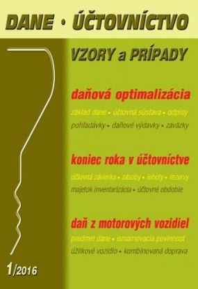 Dane, účtovníctvo vzory a prípady 1 2016