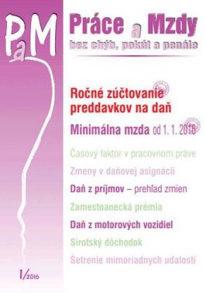 Práce a Mzdy 1 2016