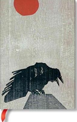 Crow With Red Sun Midi Unlined Notebook