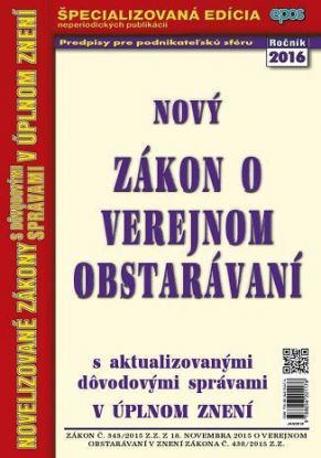 Nový zákon o verejnom obstarávaní 6 2016