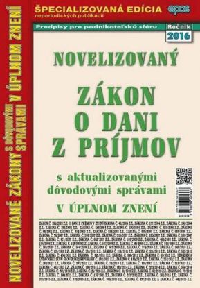 Novelizovaný zákon o dani z príjmov 12/16