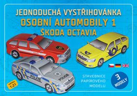 Osobní automobily 1 Škoda Octavia - jednoduchá vystřihovánka