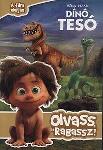Dínó tesó - Matricás foglalkoztató 2. - Színezz, olvass, ragassz