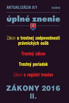 Zákony 2016 II. aktualizácia II 1