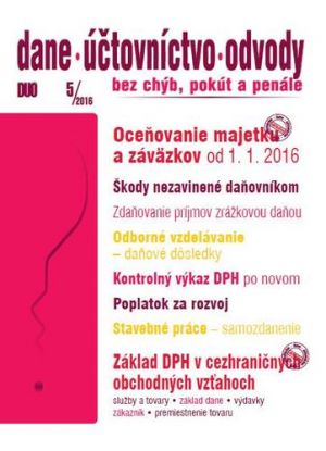 Dane Účtovníctvo Odvody 5 2016