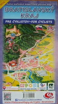 Bratislavský kraj - ručne maľovaná mapa pre cyklistov
