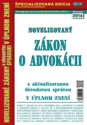 Novelizovaný Zákon o advokácii 34 2016