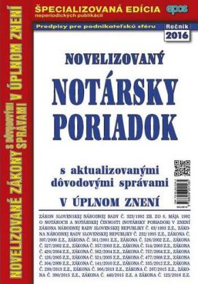 Novelizovaný Notársky poriadok  35 2016