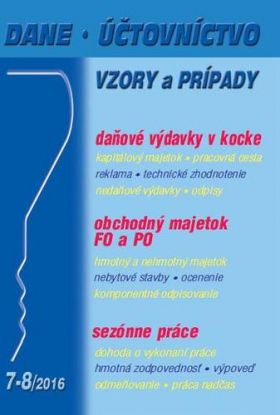 Dane, účtovníctvo vzory a prípady 7-8 2016
