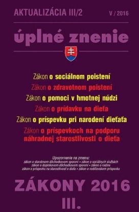 Zákony 2016 III. aktualizácia III 2