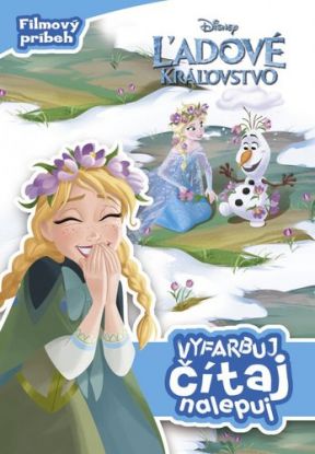 Ľadové kráľovstvo Vyfarbuj, čítaj, nalepuj