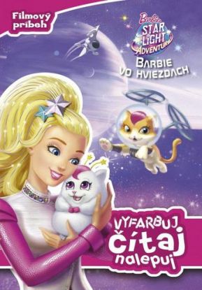 Barbie vo hviezdach Vyfarbuj, čítaj, nalepuj