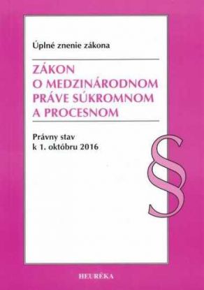 Zákon o medzinárodnom práve súkromnom a procesnom - Úzz, 2016