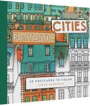 Fantastic Cities - 20 Postcards to Color