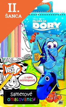 Lacná kniha Sametové omalovánky Hledá se Dory
