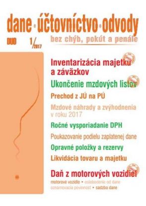 Dane Účtovníctvo Odvody 1 2017