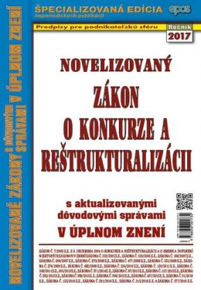 Novelizovaný Zákon o konkurze a reštrukturalizácii 4/2017